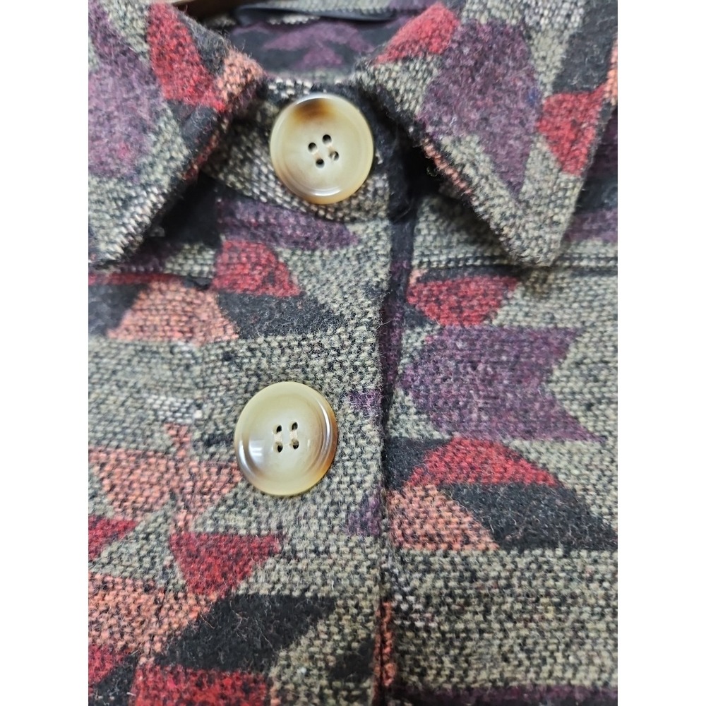 Victory Outfitters Button Front Flannel Jacket Shacket Aztec Print Men's XXL New